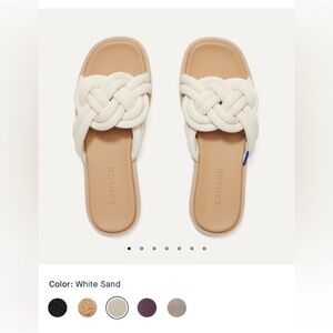Rothy's Cream Sandals with Braided Design
